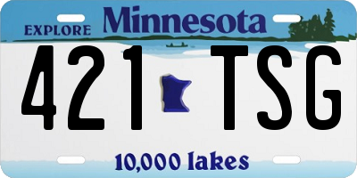 MN license plate 421TSG
