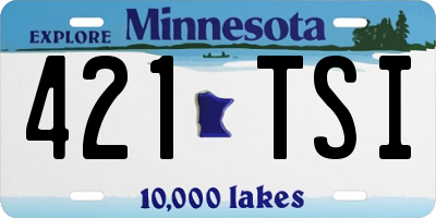 MN license plate 421TSI