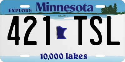 MN license plate 421TSL