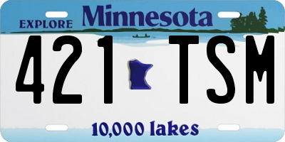 MN license plate 421TSM