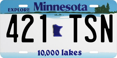 MN license plate 421TSN
