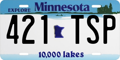 MN license plate 421TSP