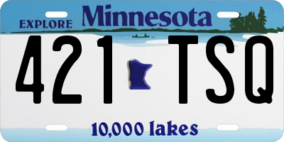 MN license plate 421TSQ