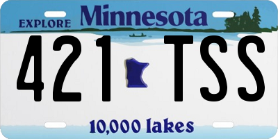MN license plate 421TSS