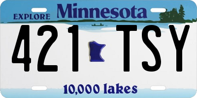 MN license plate 421TSY