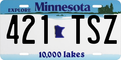 MN license plate 421TSZ
