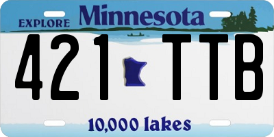 MN license plate 421TTB
