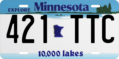 MN license plate 421TTC