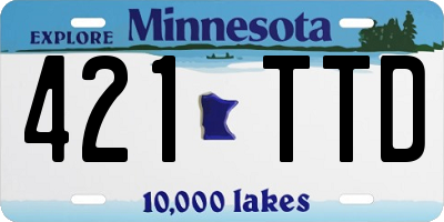MN license plate 421TTD