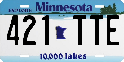 MN license plate 421TTE