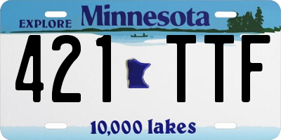 MN license plate 421TTF