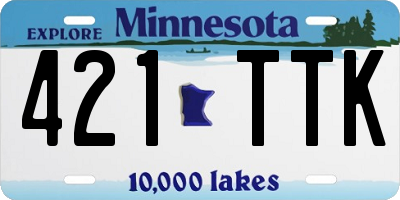 MN license plate 421TTK