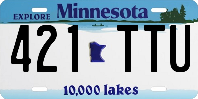 MN license plate 421TTU