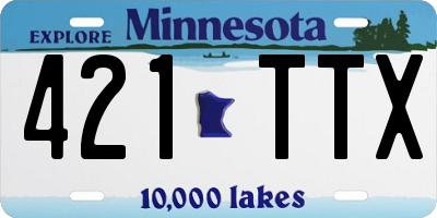 MN license plate 421TTX