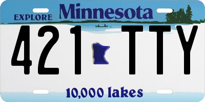 MN license plate 421TTY