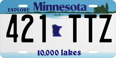 MN license plate 421TTZ