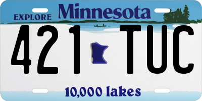 MN license plate 421TUC