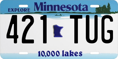 MN license plate 421TUG