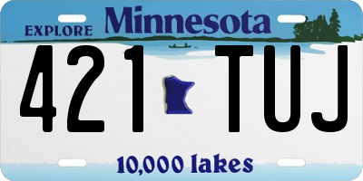 MN license plate 421TUJ