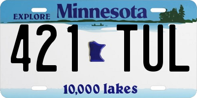 MN license plate 421TUL