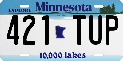 MN license plate 421TUP