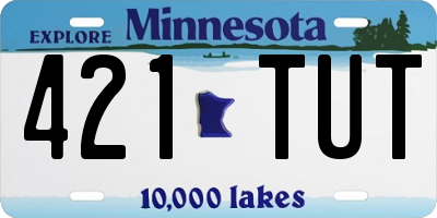 MN license plate 421TUT