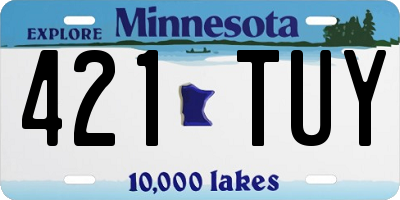 MN license plate 421TUY