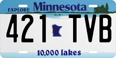 MN license plate 421TVB