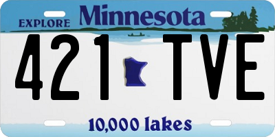 MN license plate 421TVE