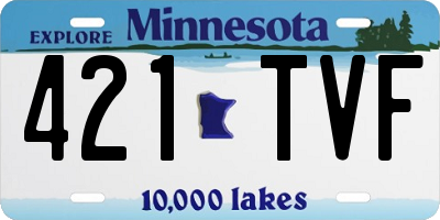 MN license plate 421TVF