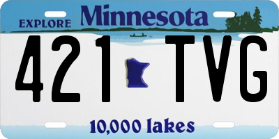 MN license plate 421TVG