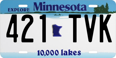 MN license plate 421TVK