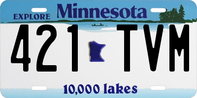 MN license plate 421TVM