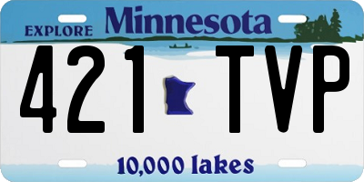 MN license plate 421TVP