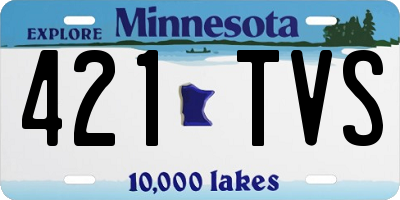 MN license plate 421TVS