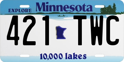 MN license plate 421TWC