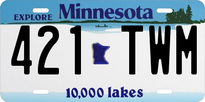 MN license plate 421TWM