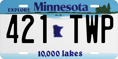 MN license plate 421TWP