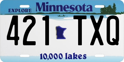 MN license plate 421TXQ