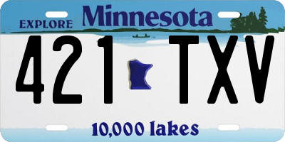 MN license plate 421TXV