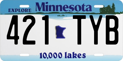 MN license plate 421TYB