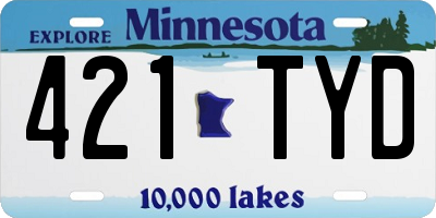 MN license plate 421TYD