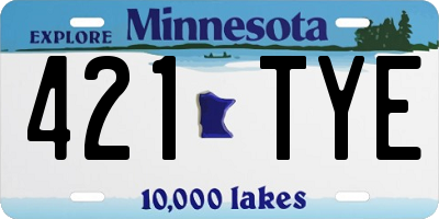 MN license plate 421TYE