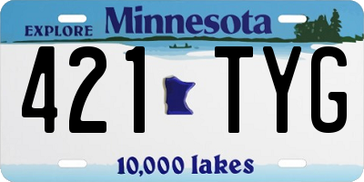 MN license plate 421TYG