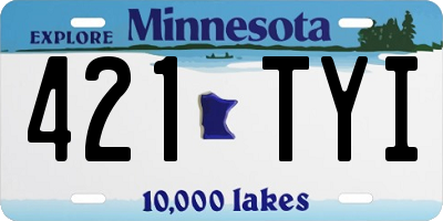 MN license plate 421TYI