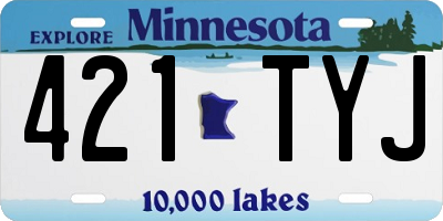 MN license plate 421TYJ