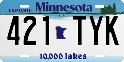 MN license plate 421TYK