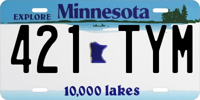MN license plate 421TYM