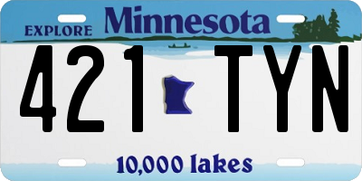 MN license plate 421TYN