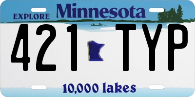 MN license plate 421TYP
